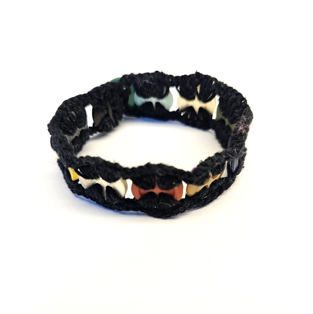 Crocheted Button Bracelet - Picture 2 of 6